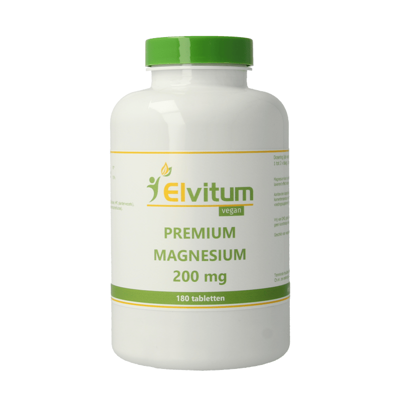 Elvitum Mineralen Enkel 180 Tabletten Elvitum Premium magnesium 200mg 180 Tabletten