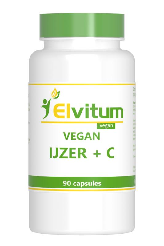Elvitum Mineralen Multi 90 Vegetarische capsules Elvitum IJzer met vitamine C vegan 90 Vegetarische capsules