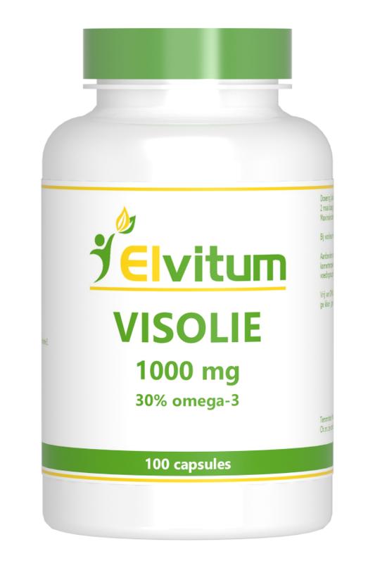 Elvitum Vetzuren 100 Capsules Elvitum Visolie 1000mg omega 3 30% 100 Capsules