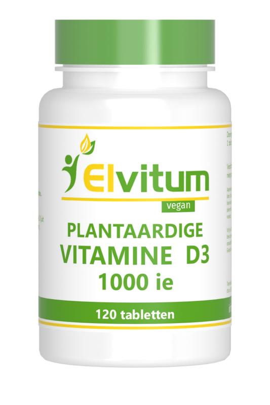 Elvitum Vitamine Enkel 120 Tabletten Elvitum Vitamine D3 1000IE vegan 120 Tabletten