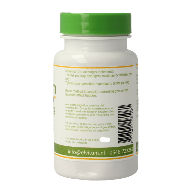 Elvitum Vitamine Multi 90 Zuigtabletten Elvitum Vitamine B12 1000mcg + foliumzuur 90 Zuigtabletten