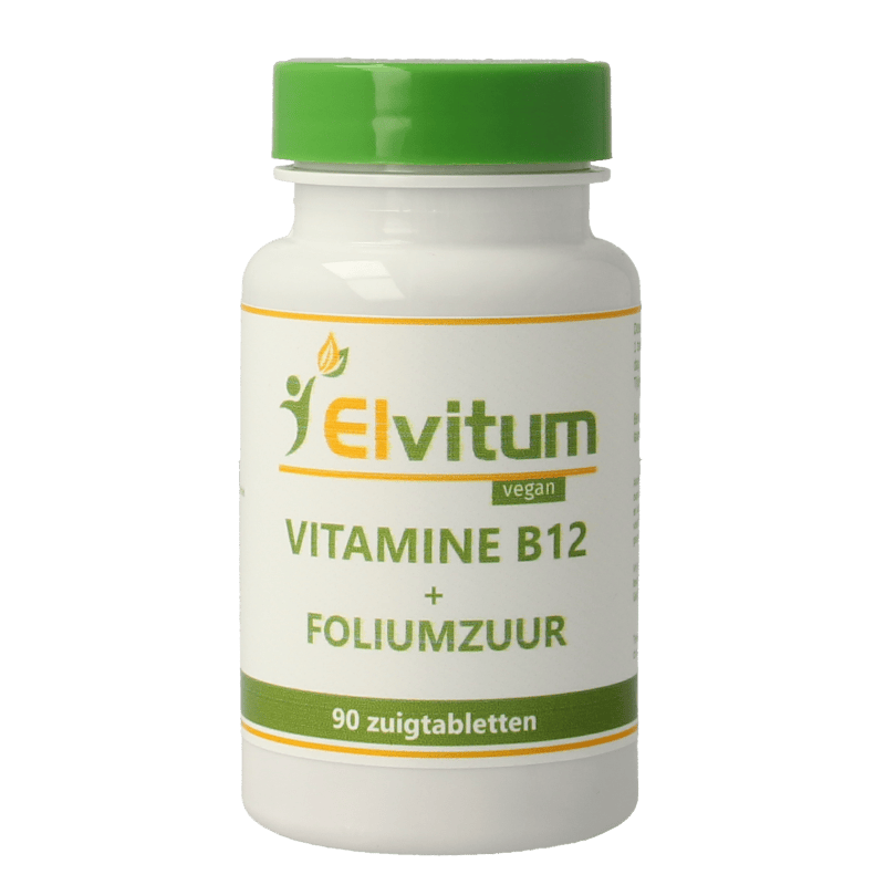 Elvitum Vitamine Multi 90 Zuigtabletten Elvitum Vitamine B12 1000mcg + foliumzuur 90 Zuigtabletten