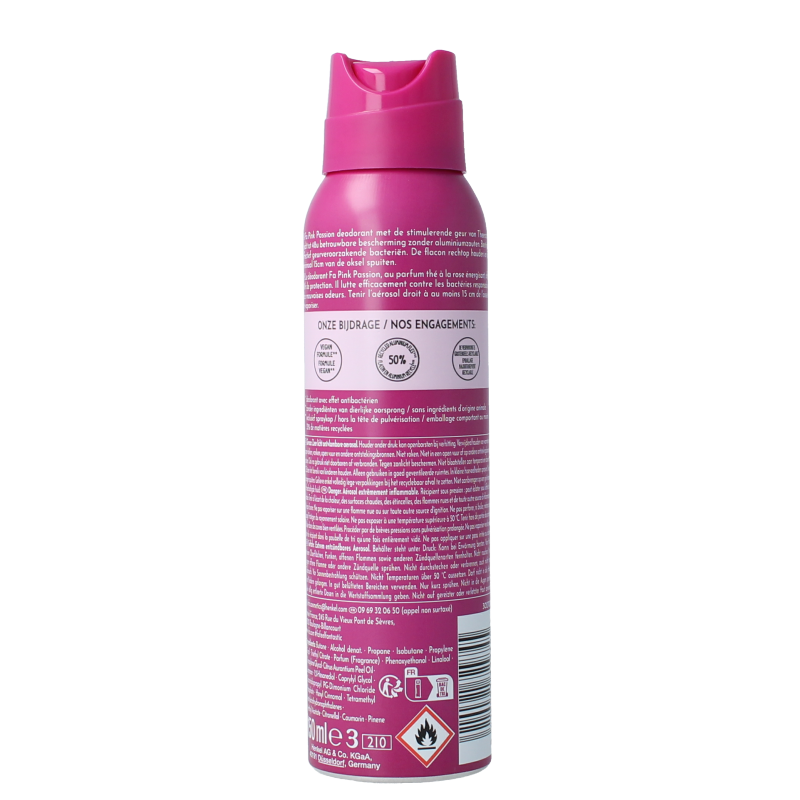 FA Deodorant 150 Milliliter FA Deodorant spray pink passion 150 Milliliter