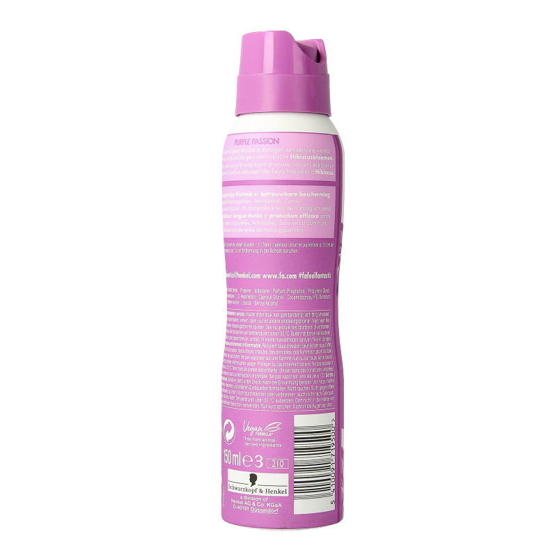 FA Deodorant 150 Milliliter FA Deodorant spray purple passion 150 Milliliter