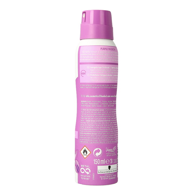 FA Deodorant 150 Milliliter FA Deodorant spray purple passion 150 Milliliter