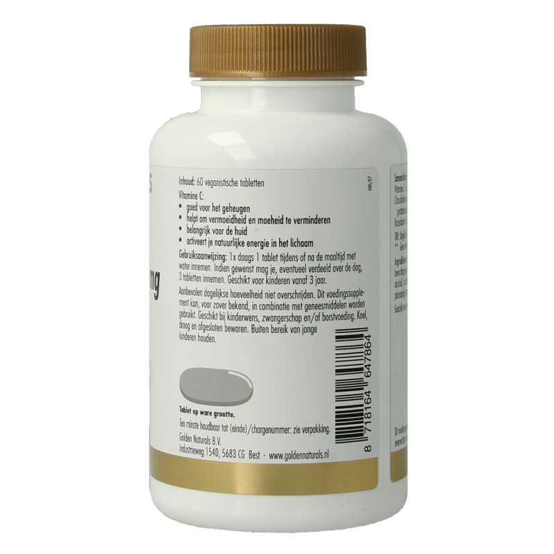 Golden Naturals Vitamine Multi 60 Tabletten Golden Naturals Vitamine C 1000mg met rozenbottel 60 Tabletten
