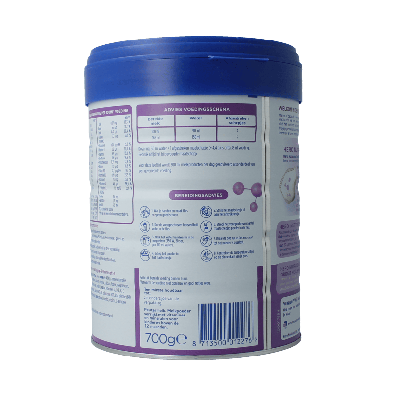 Hero Baby en Peuter Voeding 700 Gram Hero SensiSoft peutermelk 3 (1+jr) 700 Gram