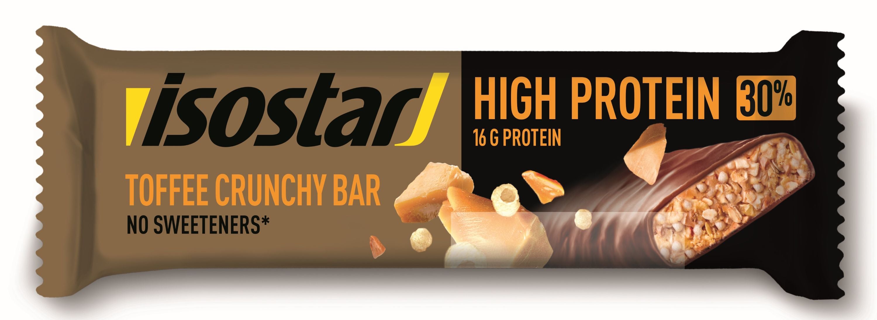 Isostar Sportvoeding 55 Gram Isostar High protein 30 bar toffee crunchy 55 Gram