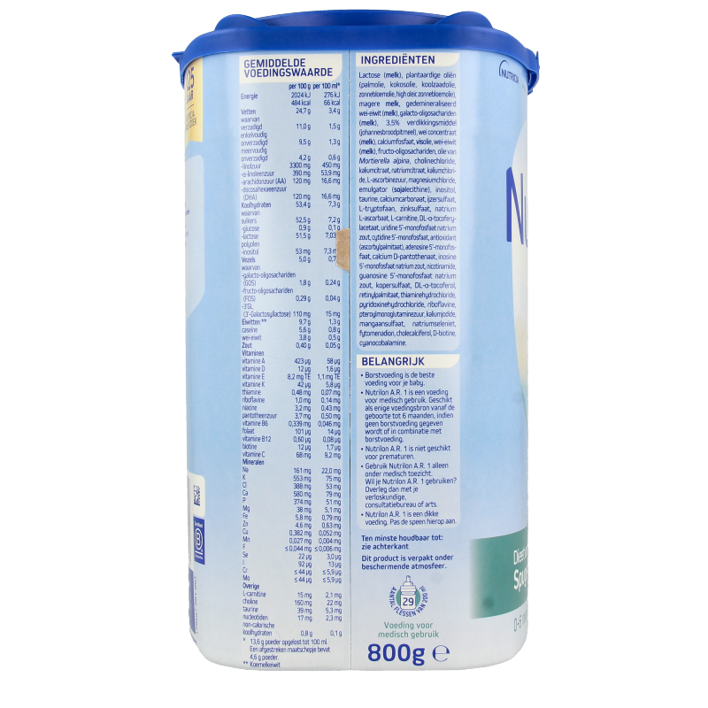Nutrilon Baby en Peuter Voeding 800 Gram Nutrilon A.R. 1 800 Gram