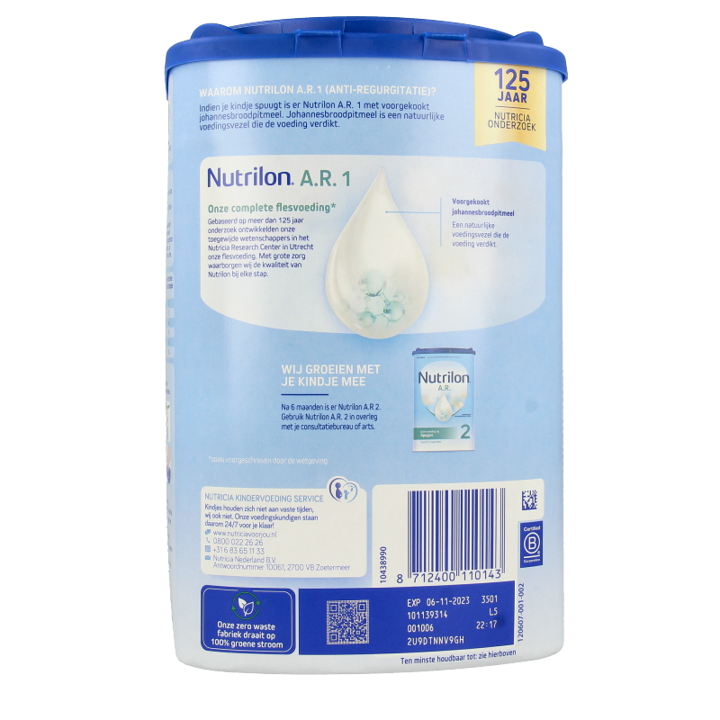 Nutrilon Baby en Peuter Voeding 800 Gram Nutrilon A.R. 1 800 Gram