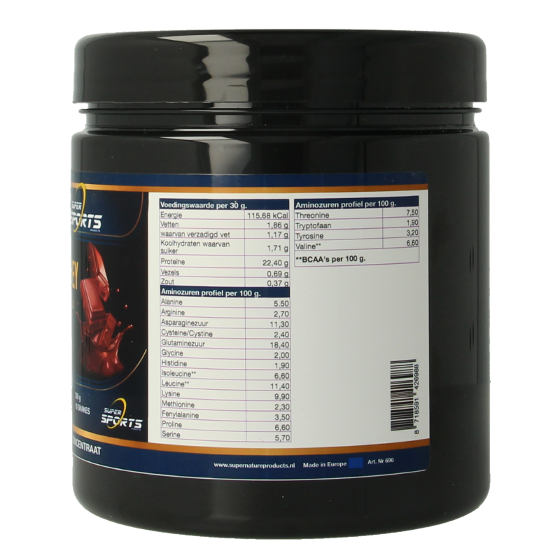 Nutritex Aminozuren 300 Gram Nutritex Whey proteine chocolade 300 Gram