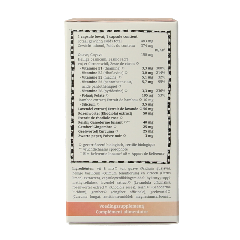 Royal Green Kruidenpreparaten 60 Vegetarische capsules Royal Green Vitamine B complex bio 60 Vegetarische capsules