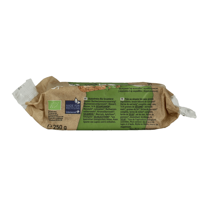 Schnitzer Broden en Crackers 250 Gram Schnitzer Sesambrood glutenvrij bio 250 Gram
