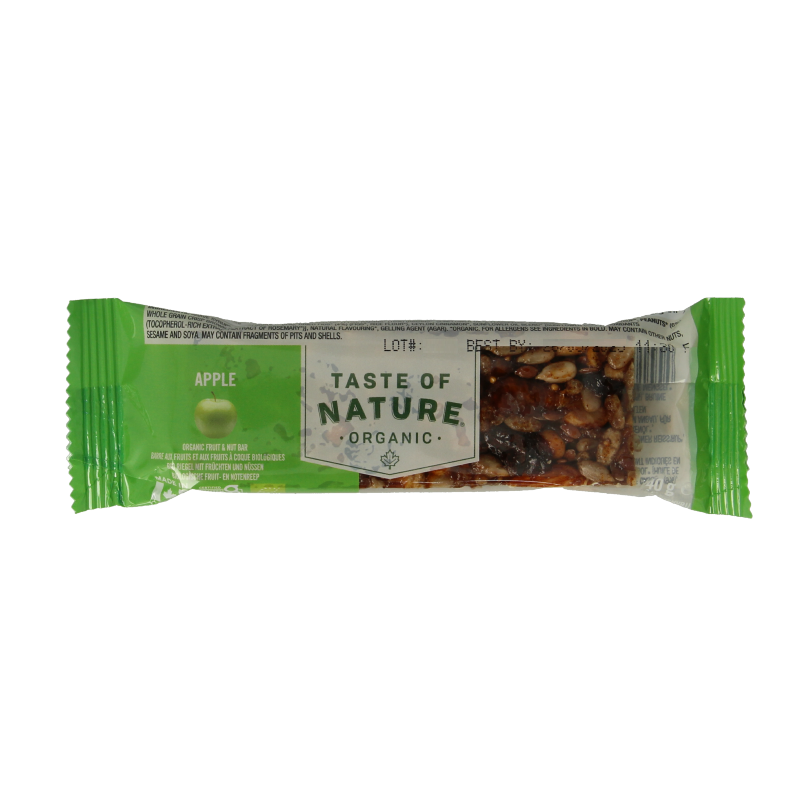 Taste Of Nature Snacks en Tussendoortjes 40 Gram Taste Of Nature Apple granenreep bio 40 Gram