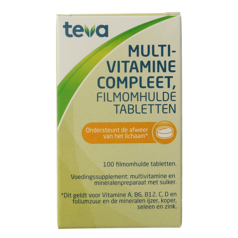 Teva Vitamine Multi 100 Tabletten Teva Multivitamine compleet 100 Tabletten