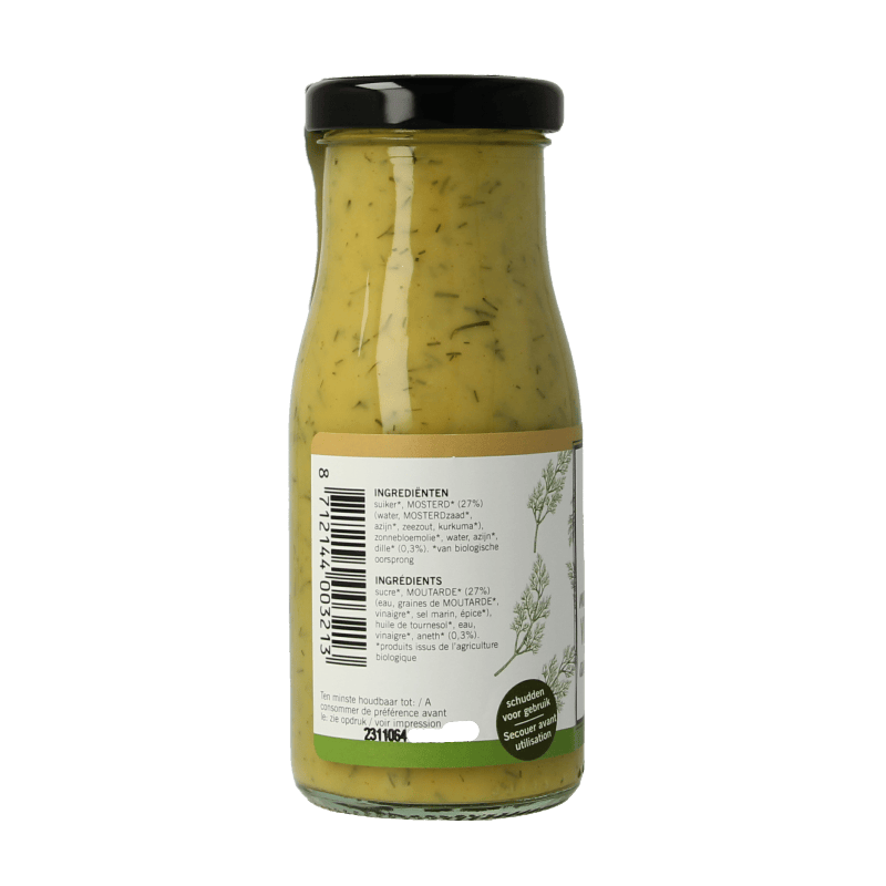 Van Ton Sauzen en Smaakmakers 140 Gram Van Ton Mosterd dille dressing bio 140 Gram