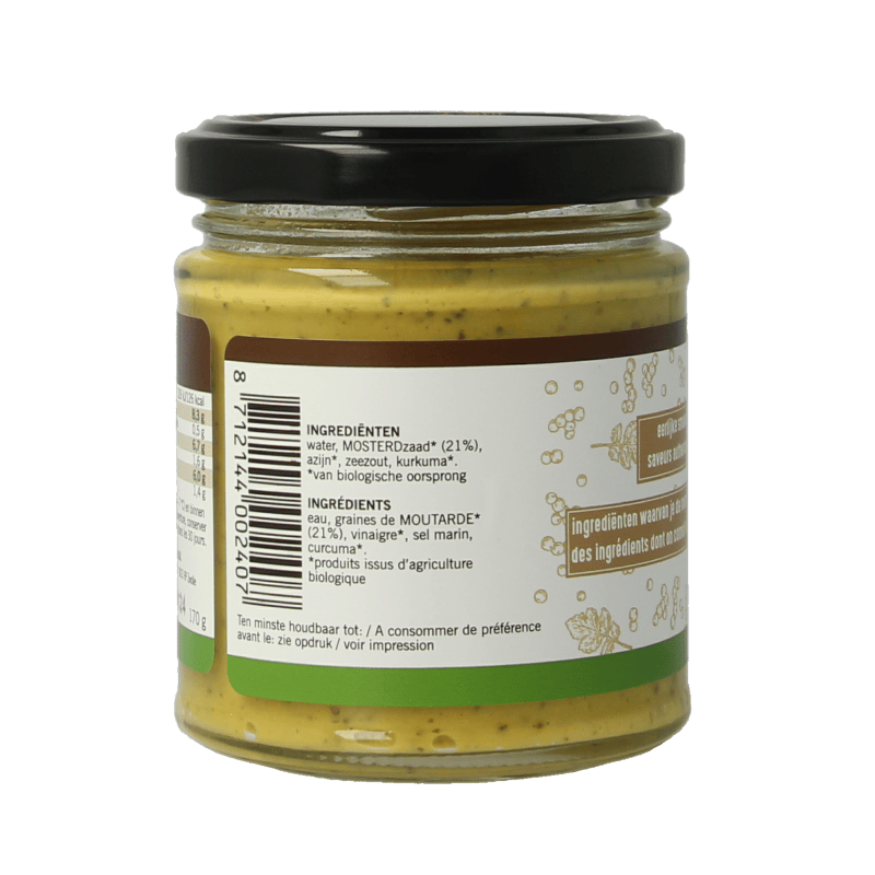 Van Ton Sauzen en Smaakmakers 170 Gram Van Ton Mosterd grof bio 170 Gram