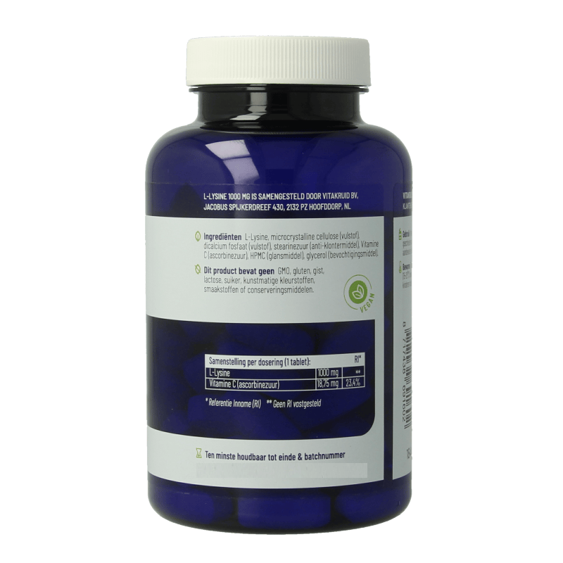 Vitakruid Kruidenpreparaten 90 Tabletten Vitakruid L-Lysine 1000mg 90 Tabletten