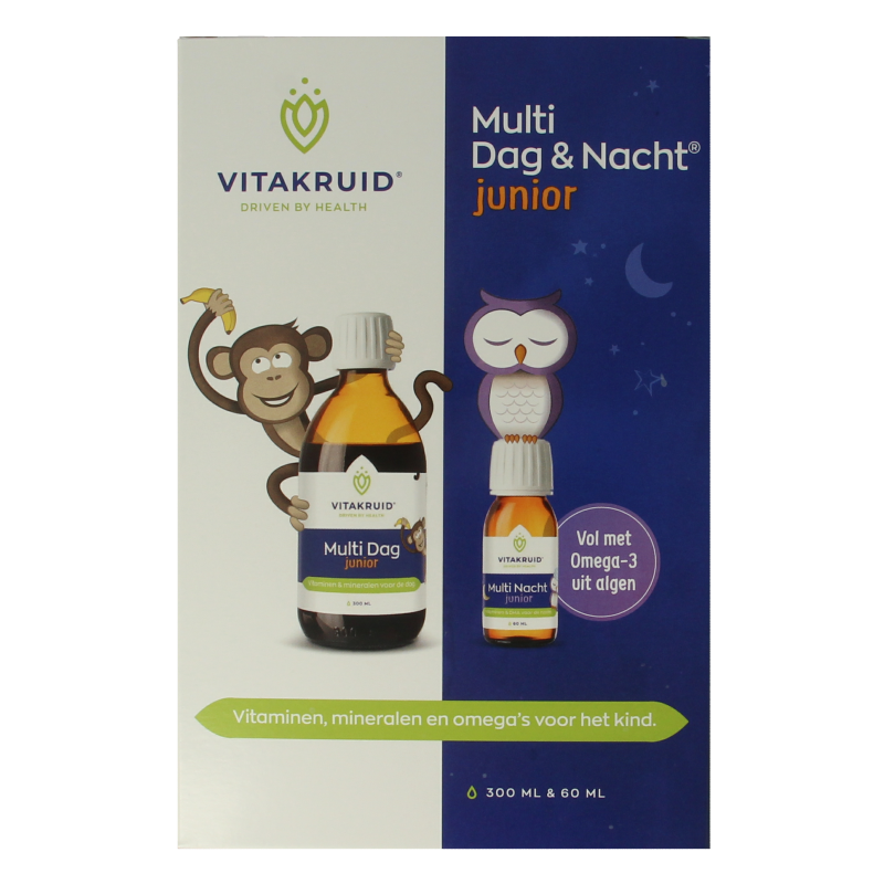 Vitakruid Vitamine Multi 360 Milliliter Vitakruid Multi dag & nacht junior 360 Milliliter