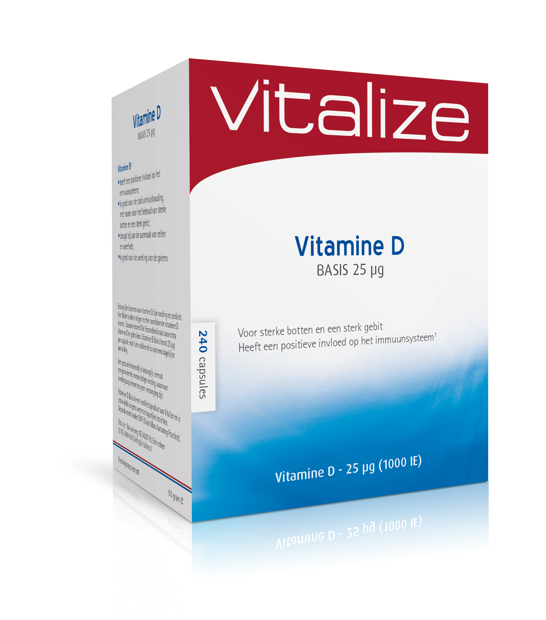 Vitalize Vitamine Enkel 240 Capsules Vitalize Vitamine D basis 240 Capsules