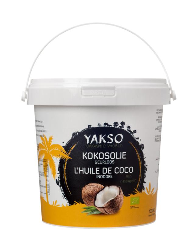 Yakso Oliën en Vetten 1 Liter Yakso Kokosolie geurloos bio 1 Liter