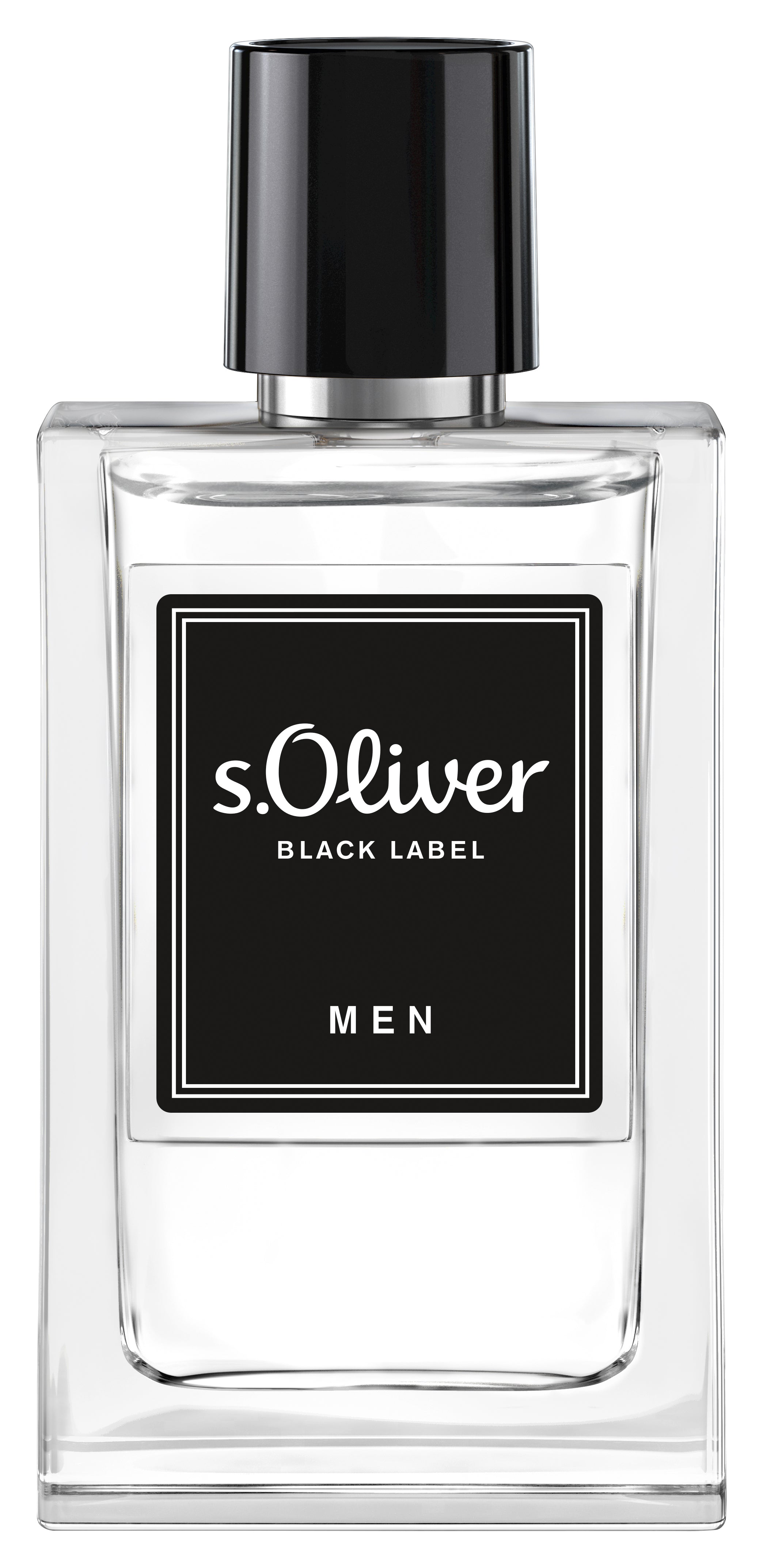 S Oliver Black Label Men EdT perfume bottle, 30ml, with sleek black packaging and elegant design.