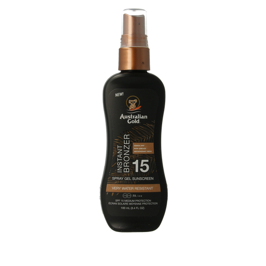 Australian Gold Spray gel met bronzer SPF15 100.00 Milliliter