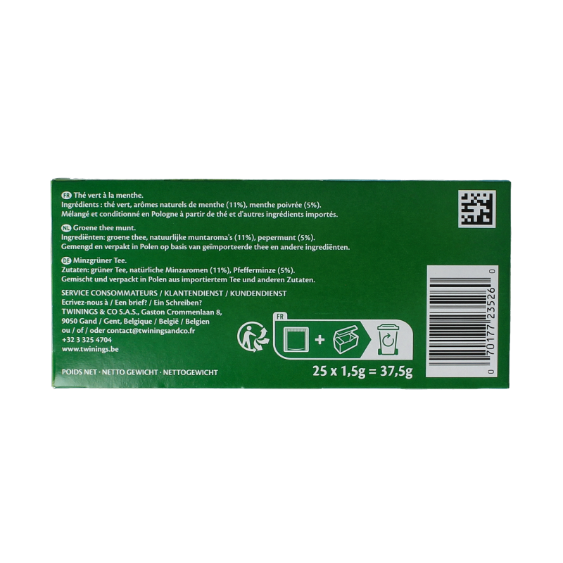 Twinings Pepermunt 25 Zakjes
