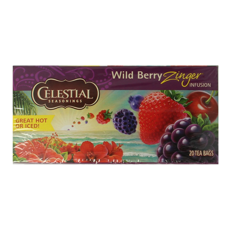 Celestial Season Wild berry zinger herb tea 20 Zakjes
