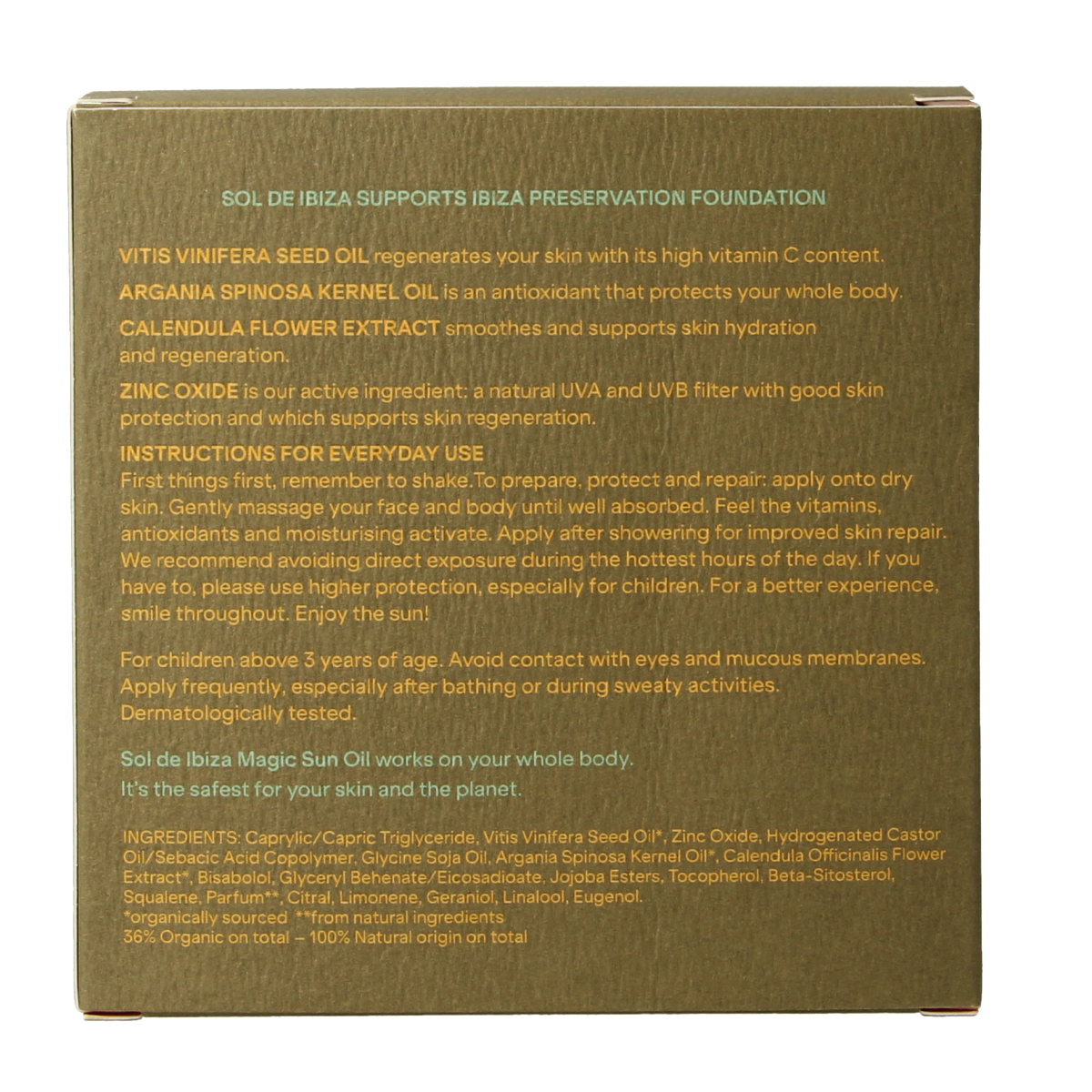 Sol De Ibiza Zonneolie beschermend & herstellend SPF15 bio 100.00 Milliliter