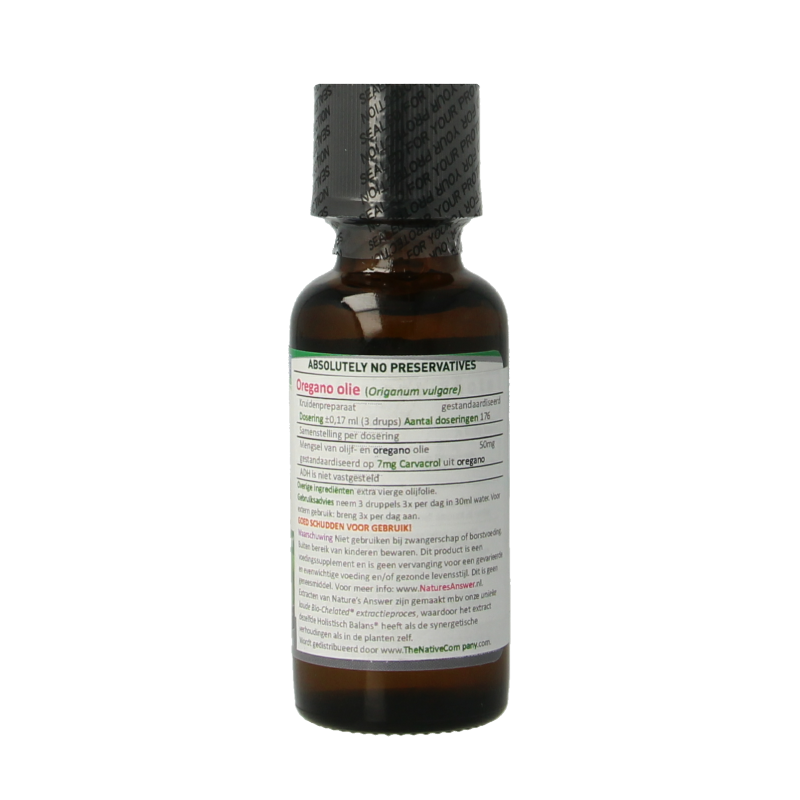 Natures Answer Oregano olie - 50% carvacrol 30 Milliliter