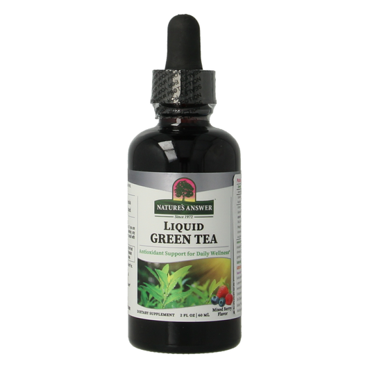 Natures Answer groene thee extract alcoholvrij met 50% EGCG in 60 ml bottle, herbal supplement for antioxidant benefits