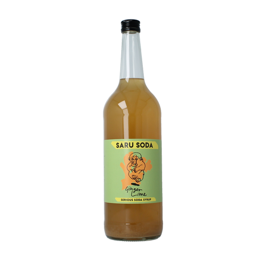 Saru Soda Siroop ginger lime bio demeter 1.00 Liter