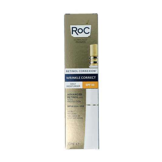 ROC Retinol Correxion wrinkle correct moisturizer in a 30ml jar, designed for facial skincare and anti-aging.