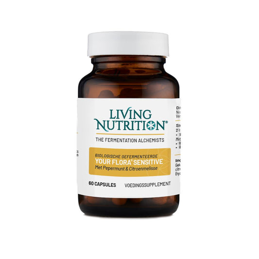 Living Nutrition Your Flora Sensitive pepermunt en citroenmelis bio 60.00 Capsules