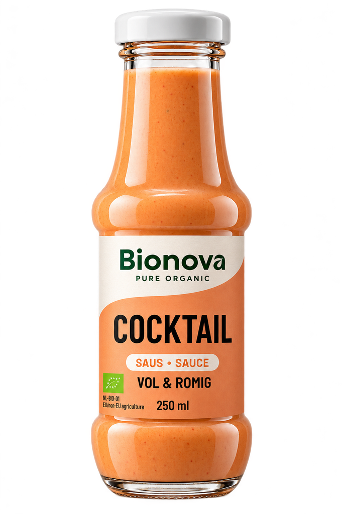 Bionova bio cocktailsaus in een fles van 250 ml