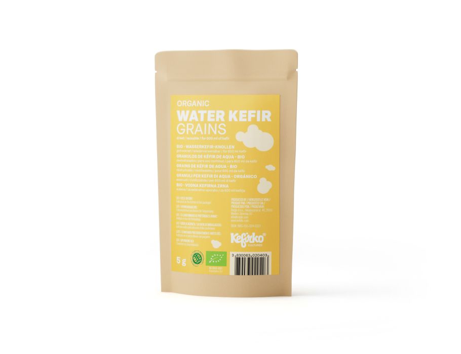 Kefirko starter waterkefir korrels, 5 gram verpakking voor het maken van waterkefir