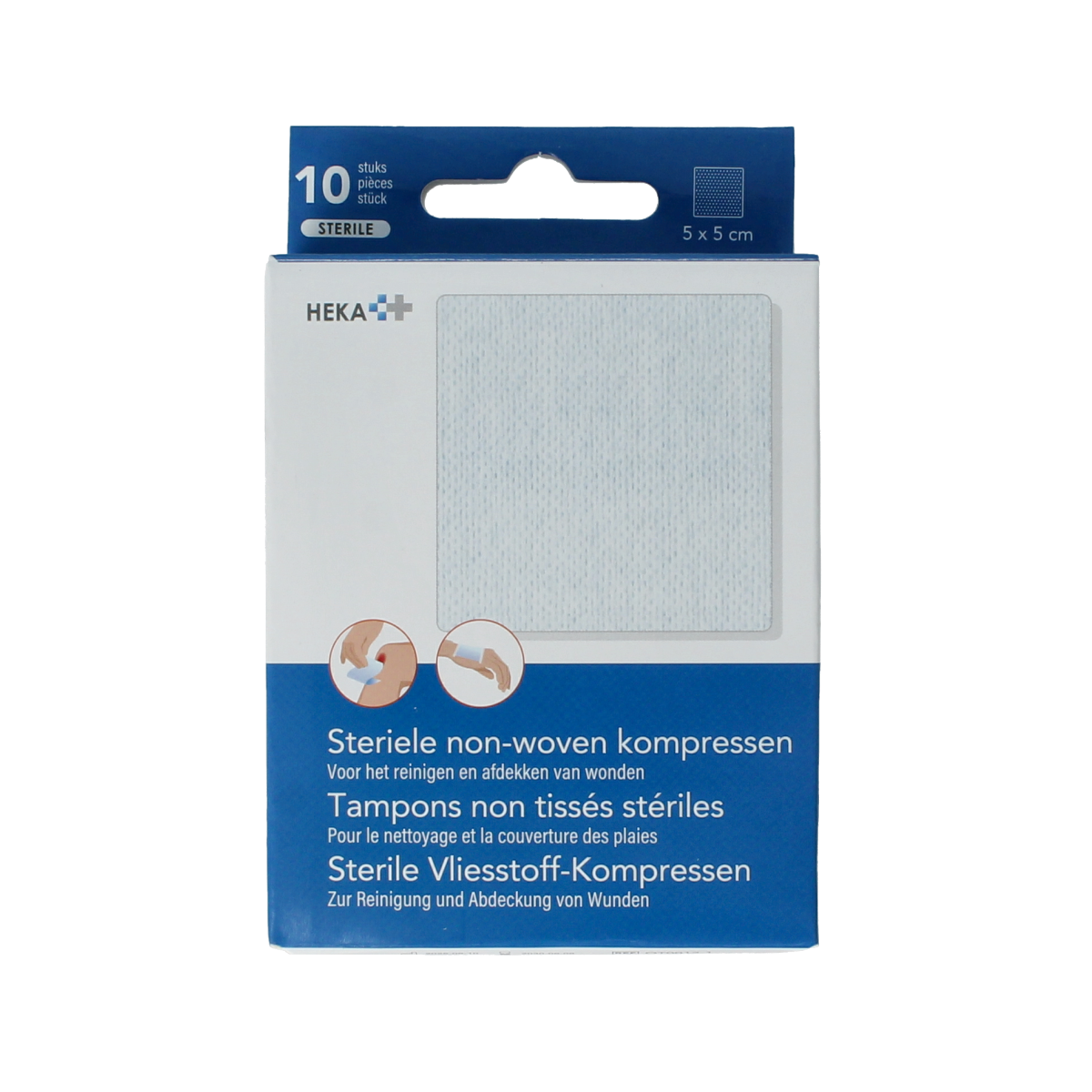 Heka Kompres non-woven 5 x 5cm steriel 10.00 Stuks