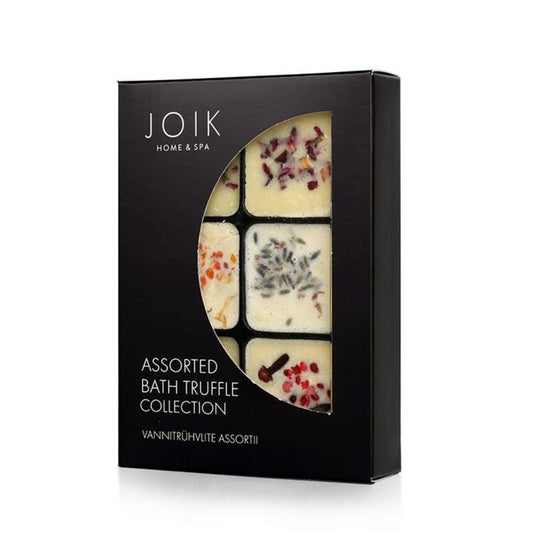 Joik Organics vegan bath and shower truffles in assorted scents, 258g, with natural ingredients and a luxurious appearance.