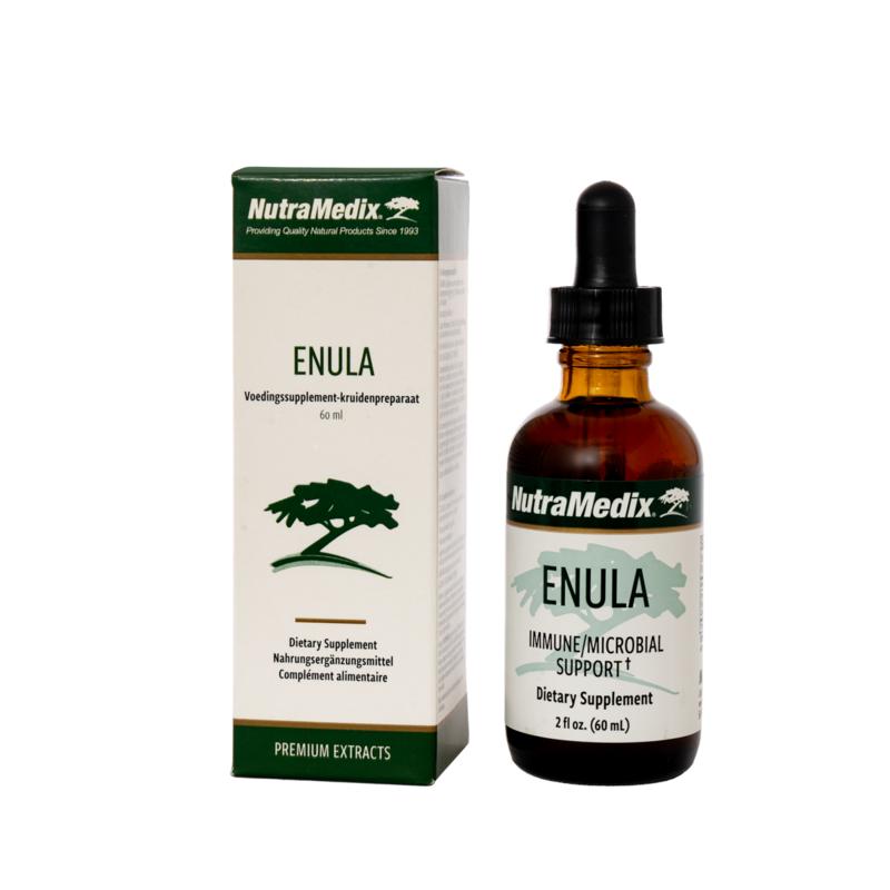Nutramedix Enula herbal tincture in 60ml bottle, natural herbal remedy from Nutramedix, with a focus on herbal preparation.
