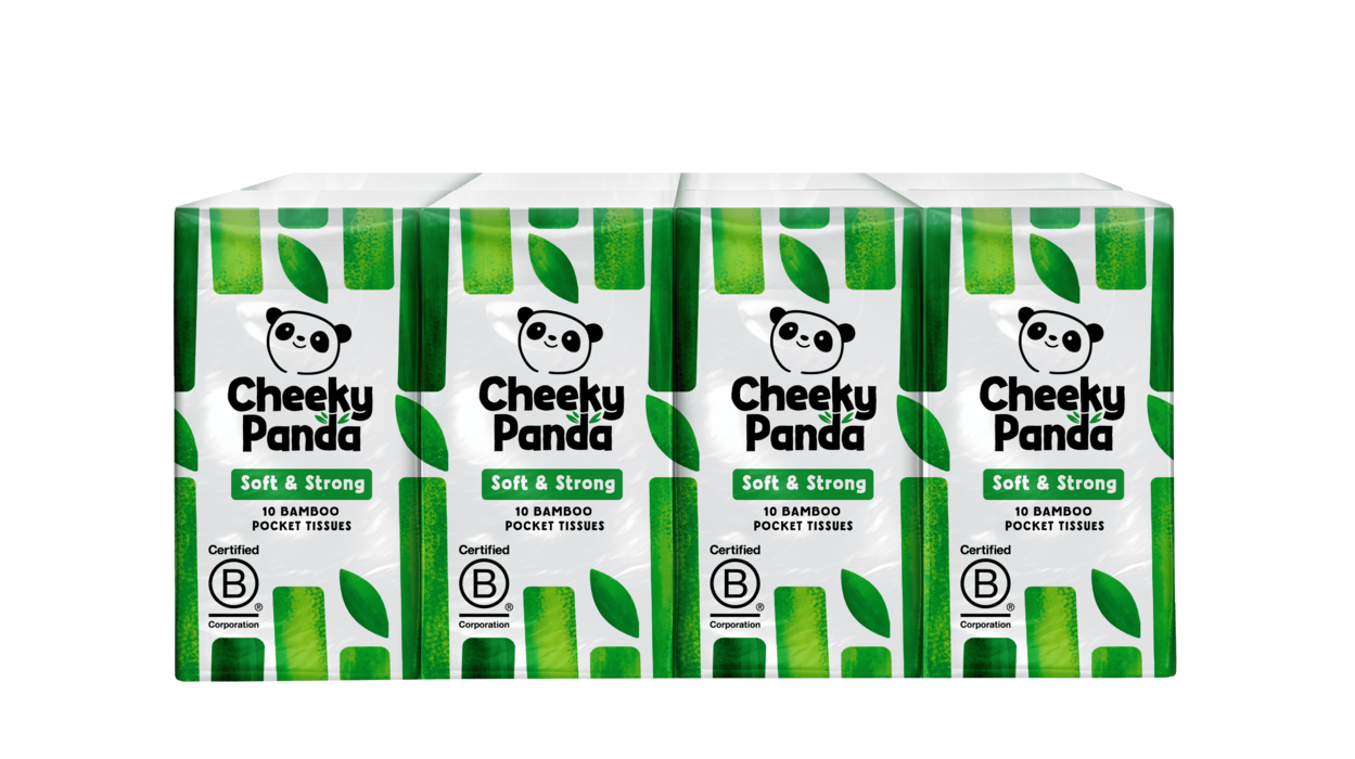 The Cheeky Panda Bamboo zakdoekjes 8 x 10 stuks 8.00 Stuks