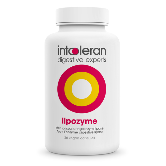 Intoleran Lipase Mix capsules, dietary supplement with 36 capsules for digestive support, natural herbal supplement by Intoleran