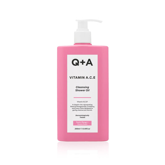 Q+A Showeroil cleansing vitamine A E C 250.00 Milliliter