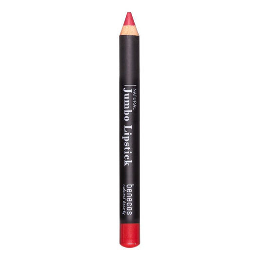 Benecos Natural Beauty jumbo lipstick in rosy brown, showcasing the make-up product with the lipstick open and the shade visible.