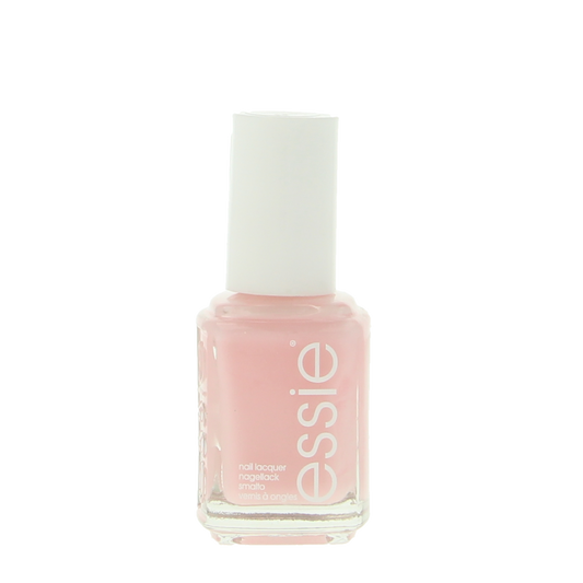 Essie Mademoiselle nail polish bottle, 13.5ml, with a clear glass container and white cap, showcasing the makeup product.