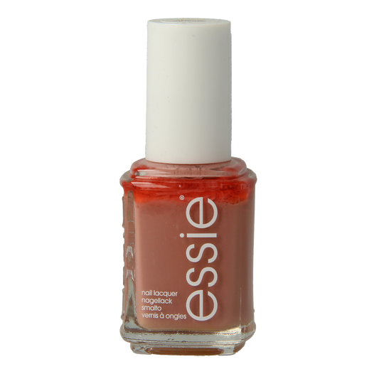 Essie Eternal Optimist nail polish bottle 13.5ml, vibrant make-up product with bright, cheerful color in a clear glass bottle