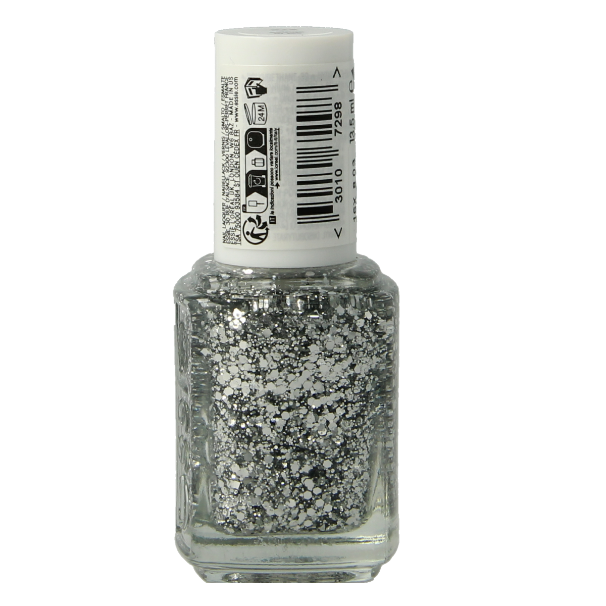 Essie 278 Set in Stones makeup product, 13.5 ml bottle, featuring a clear container with a metallic cap and Essie branding.