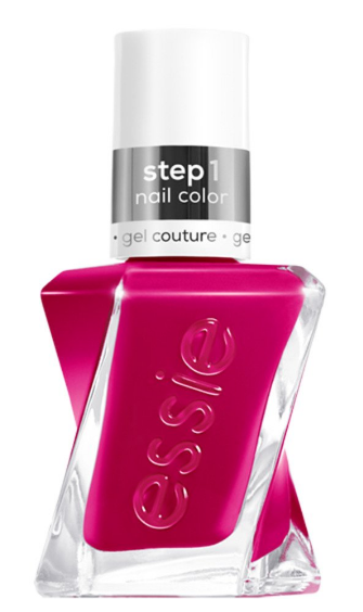 Essie Gel Couture 473 V.I. Please nail polish bottle, 13.5ml, with colorful label and glossy finish visible.