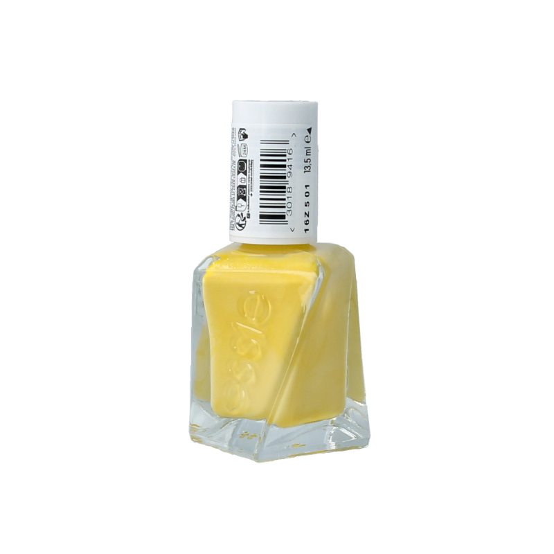 Essie Gel Nail Polish in Rev It Up shade, 13.5ml bottle, vibrant red-orange make-up product with glossy finish.