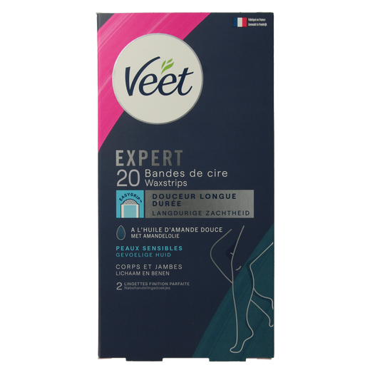 Veet Expert koude waxstrips benen sensitive 20.00 Stuks